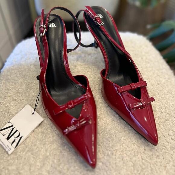 ZARA Faux Patent Leather Heels NWT - Picture 11 of 16